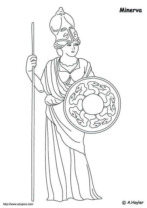 minerve Coloriage minerve