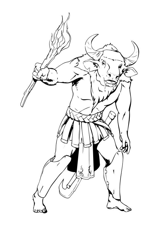 minotaure Coloriage minotaure