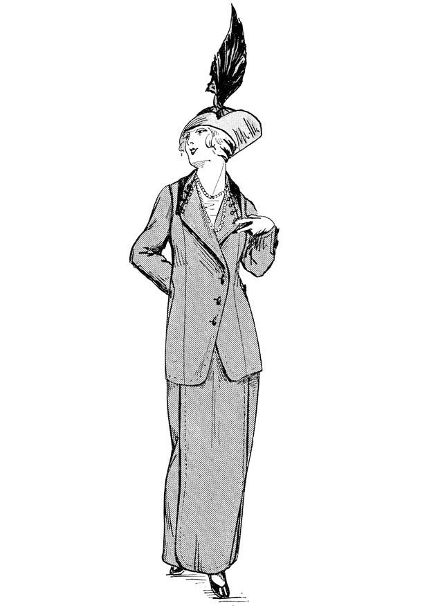 mode hiver paris 1914-15 Coloriage mode hiver paris 1914-15