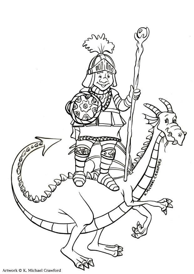 monteur de dragon Coloriage monteur de dragon