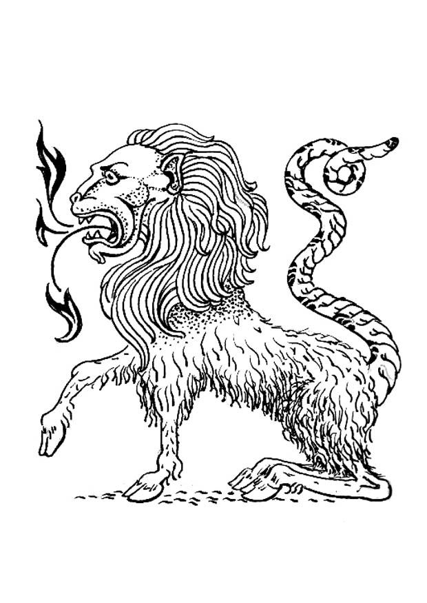 montre - chimA¨re Coloriage montre - chimA¨re