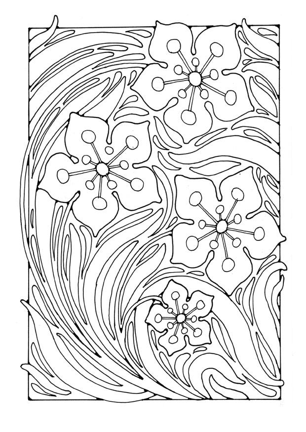 motif floral Coloriage motif floral