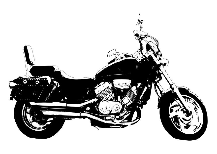 moto - honda magna Coloriage moto - honda magna