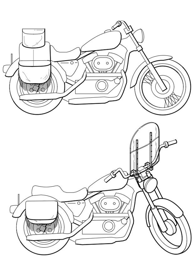 motocyclettes Coloriage motocyclettes