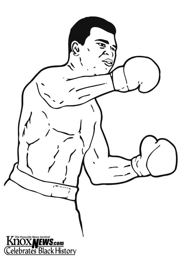 muhammad ali Coloriage muhammad ali