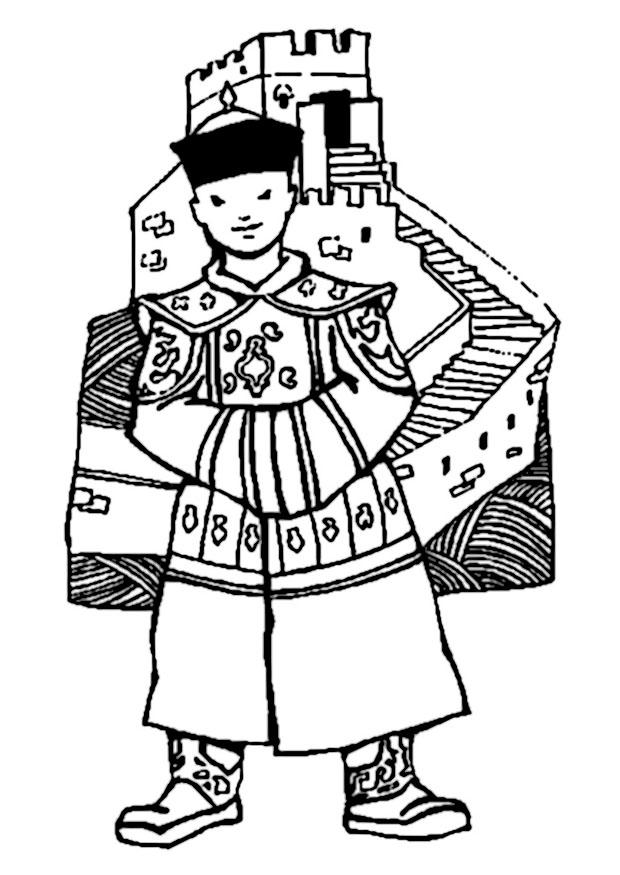 murraille de chine Coloriage murraille de chine