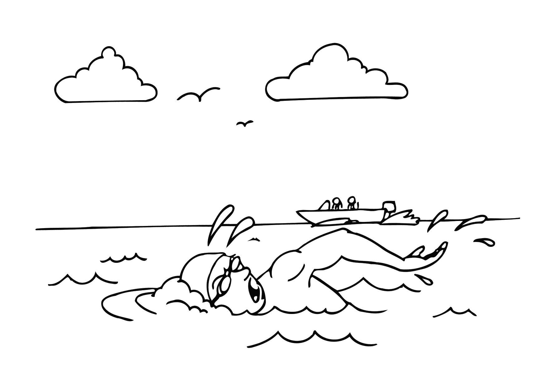 nager Coloriage nager