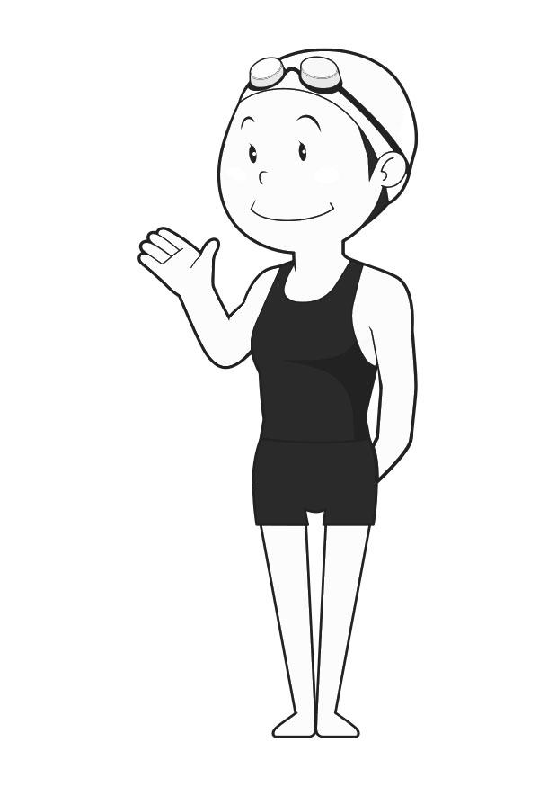 nageur Coloriage nageur