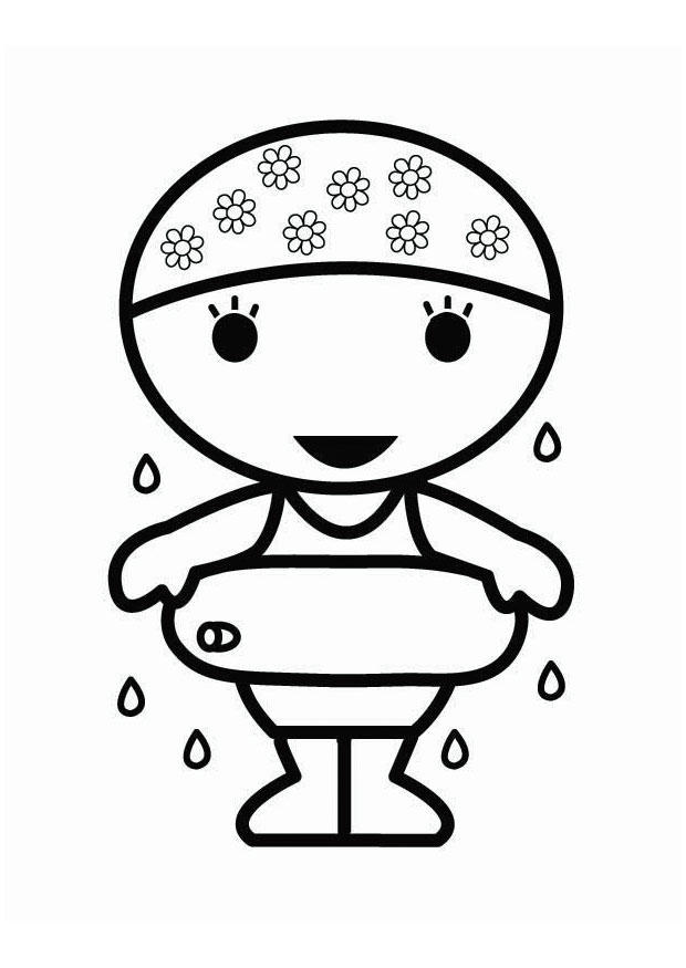 nageuse Coloriage nageuse