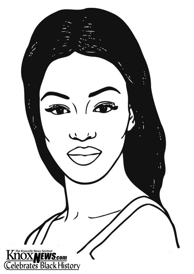 naomi campbell Coloriage naomi campbell