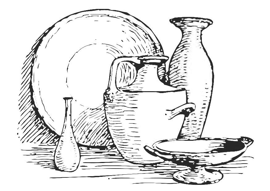 nature morte Coloriage nature morte