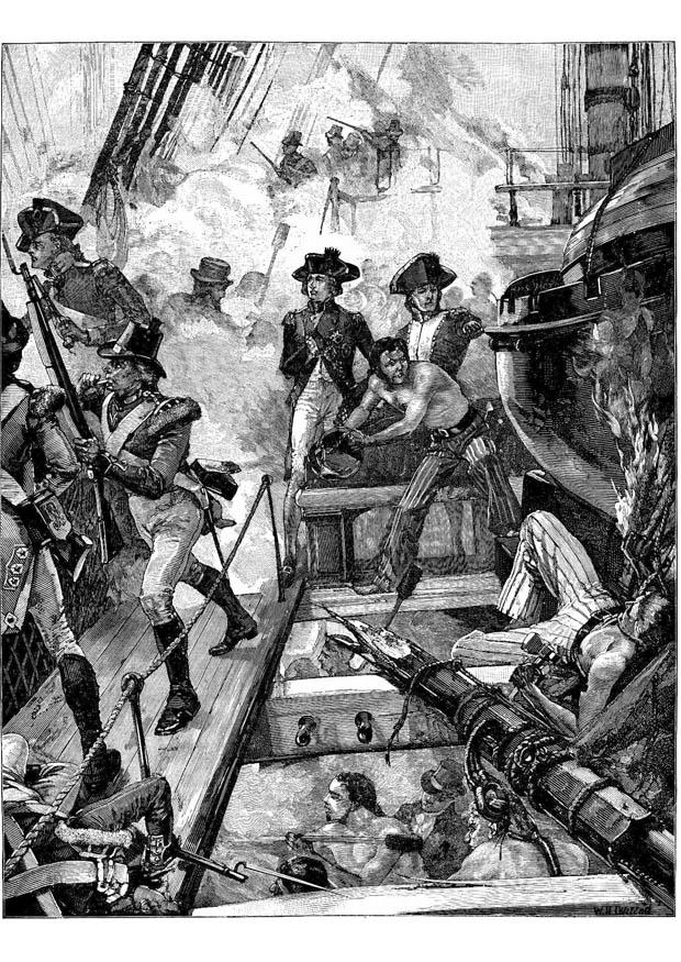 nelson au trafalgar Coloriage nelson au trafalgar