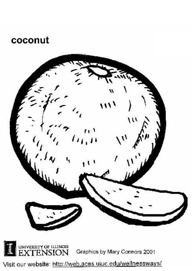 noix de coco Coloriage noix de coco