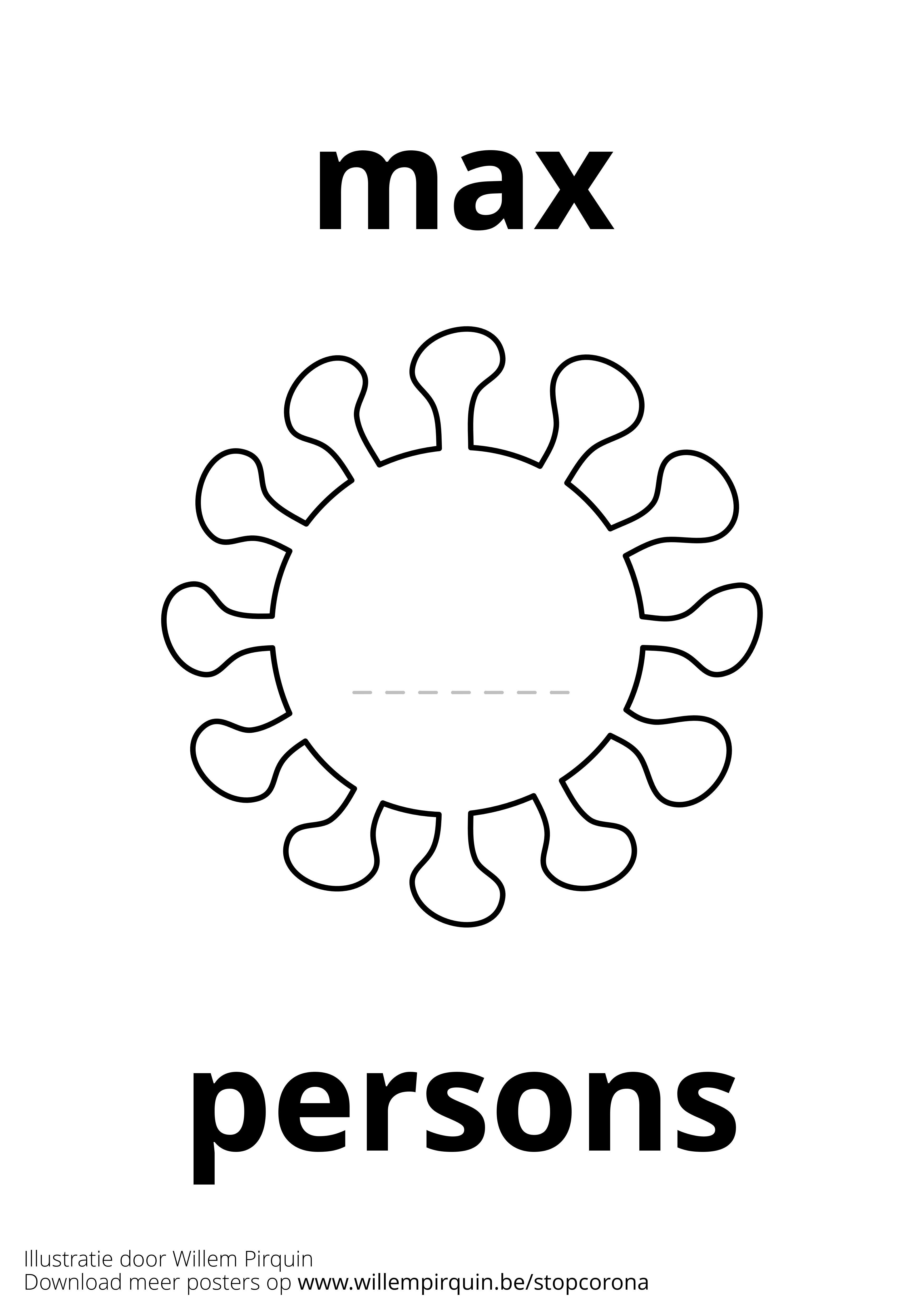 nombre maximum de personnes Coloriage nombre maximum de personnes