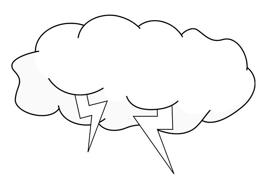 nuage orageux Coloriage nuage orageux