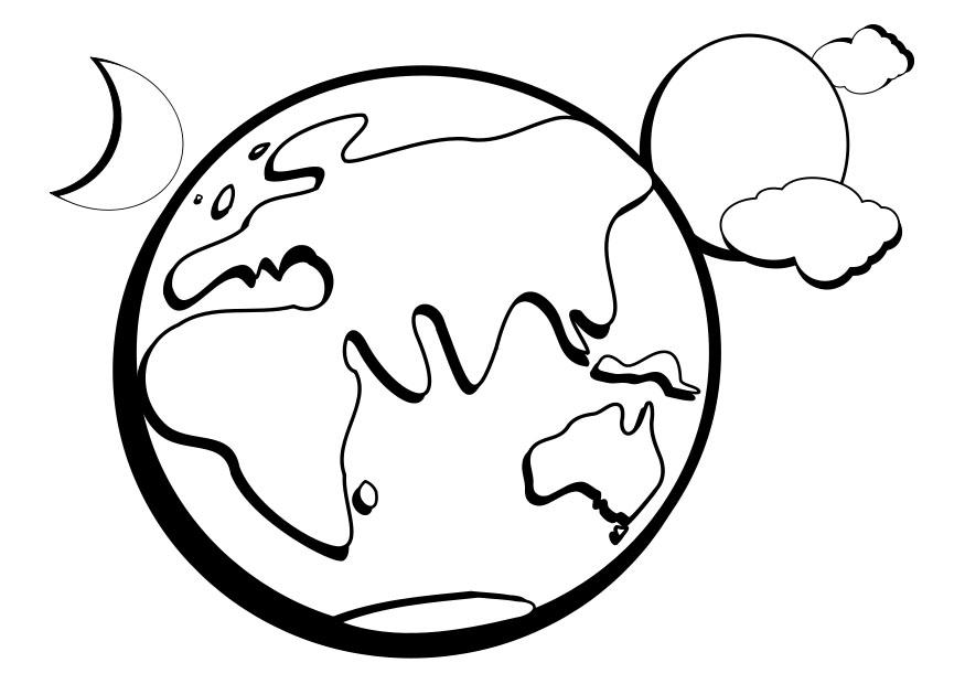 nuit et jour Coloriage nuit et jour