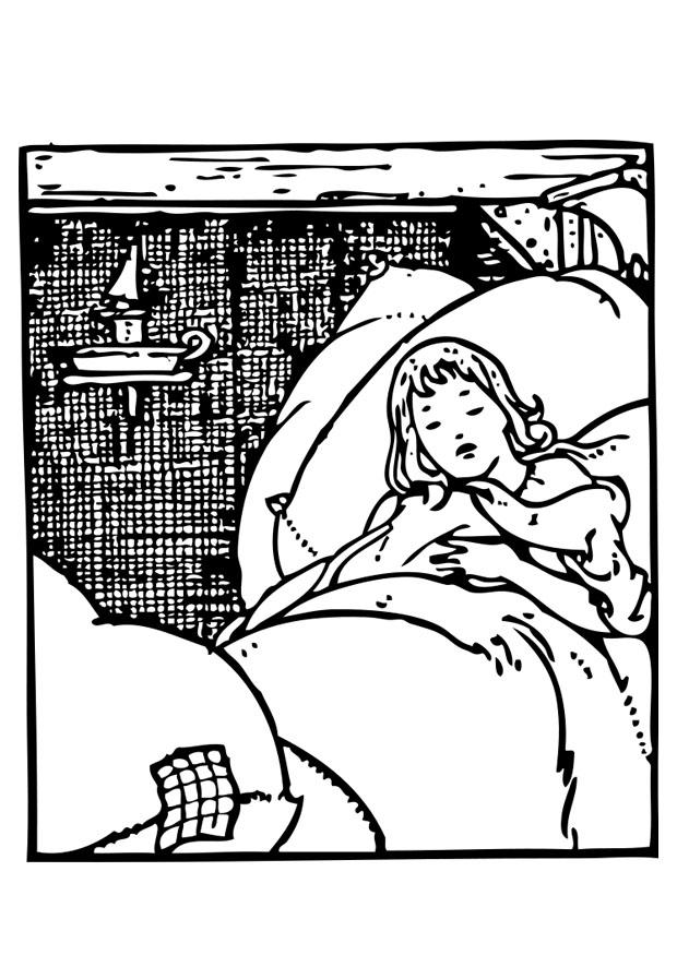 nuit - sommeil Coloriage nuit - sommeil