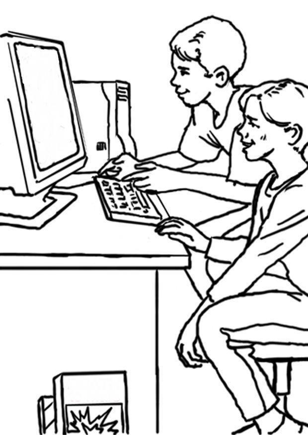ordinateur Coloriage ordinateur