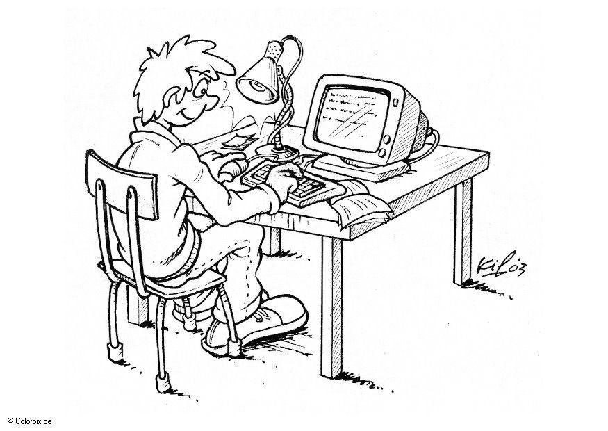 ordinateur Coloriage ordinateur