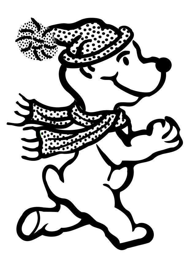 ours - actif Coloriage ours - actif