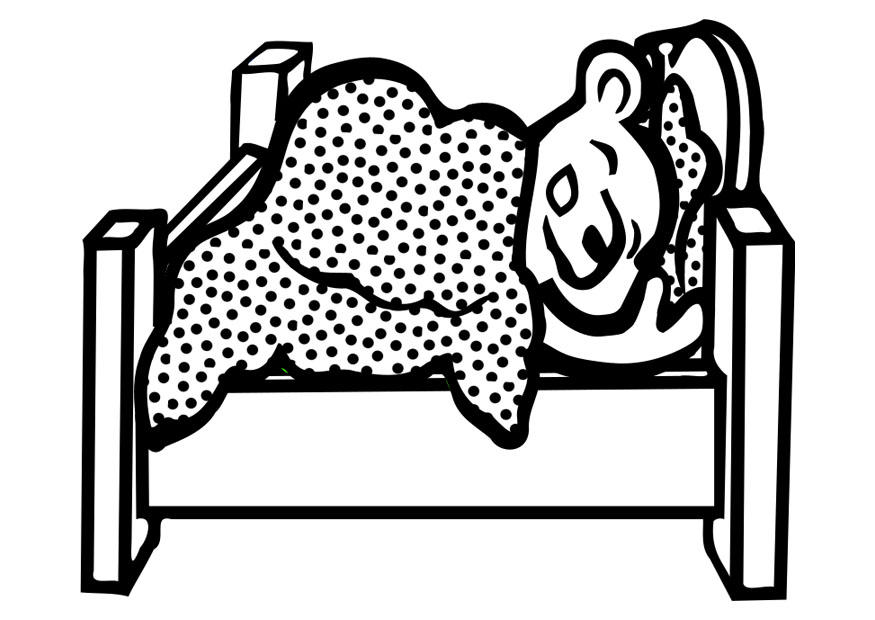 ours - sommeil Coloriage ours - sommeil
