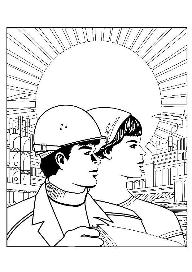 ouvriers Coloriage ouvriers