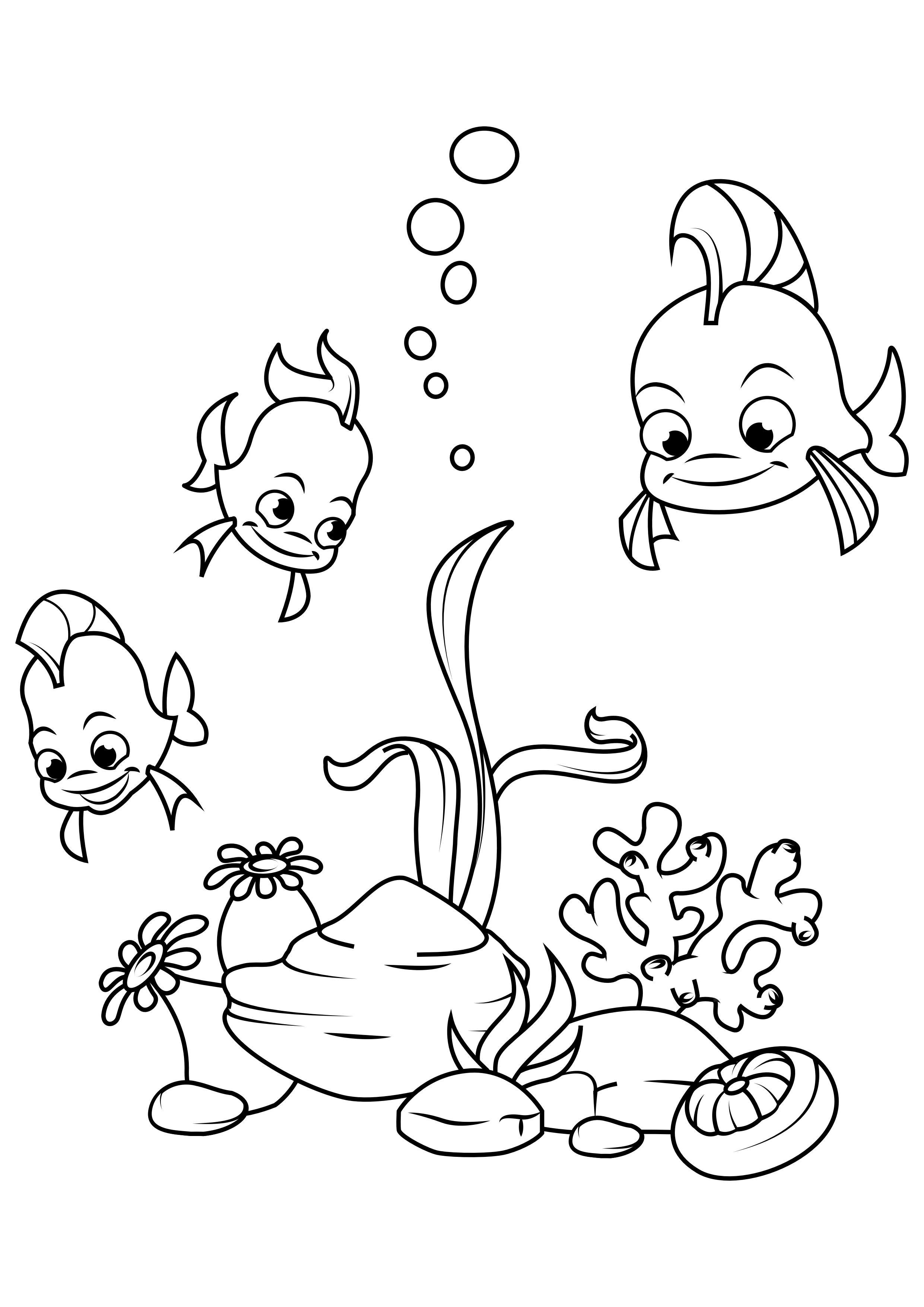 pAªcher avec des amis dans la mer Coloriage pAªcher avec des amis dans la mer