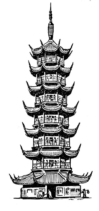 pagode Coloriage pagode