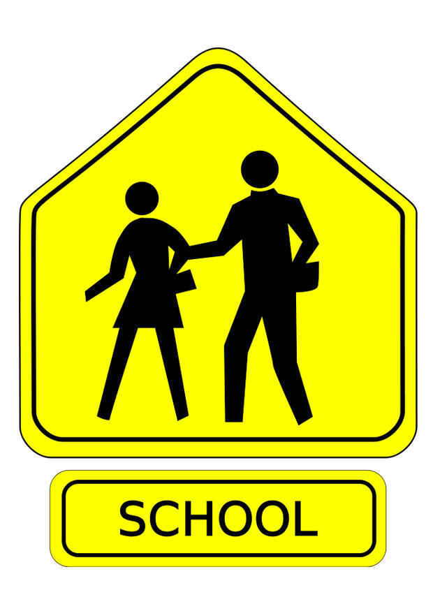 Image panneau de signalisation - A©cole