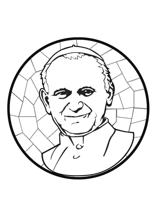pape jean paul ii Coloriage pape jean paul ii