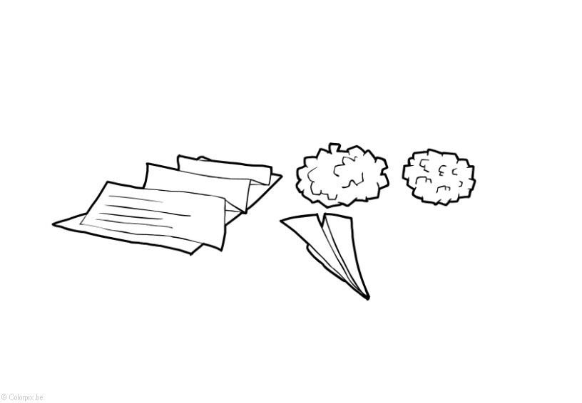 papier et carton Coloriage papier et carton