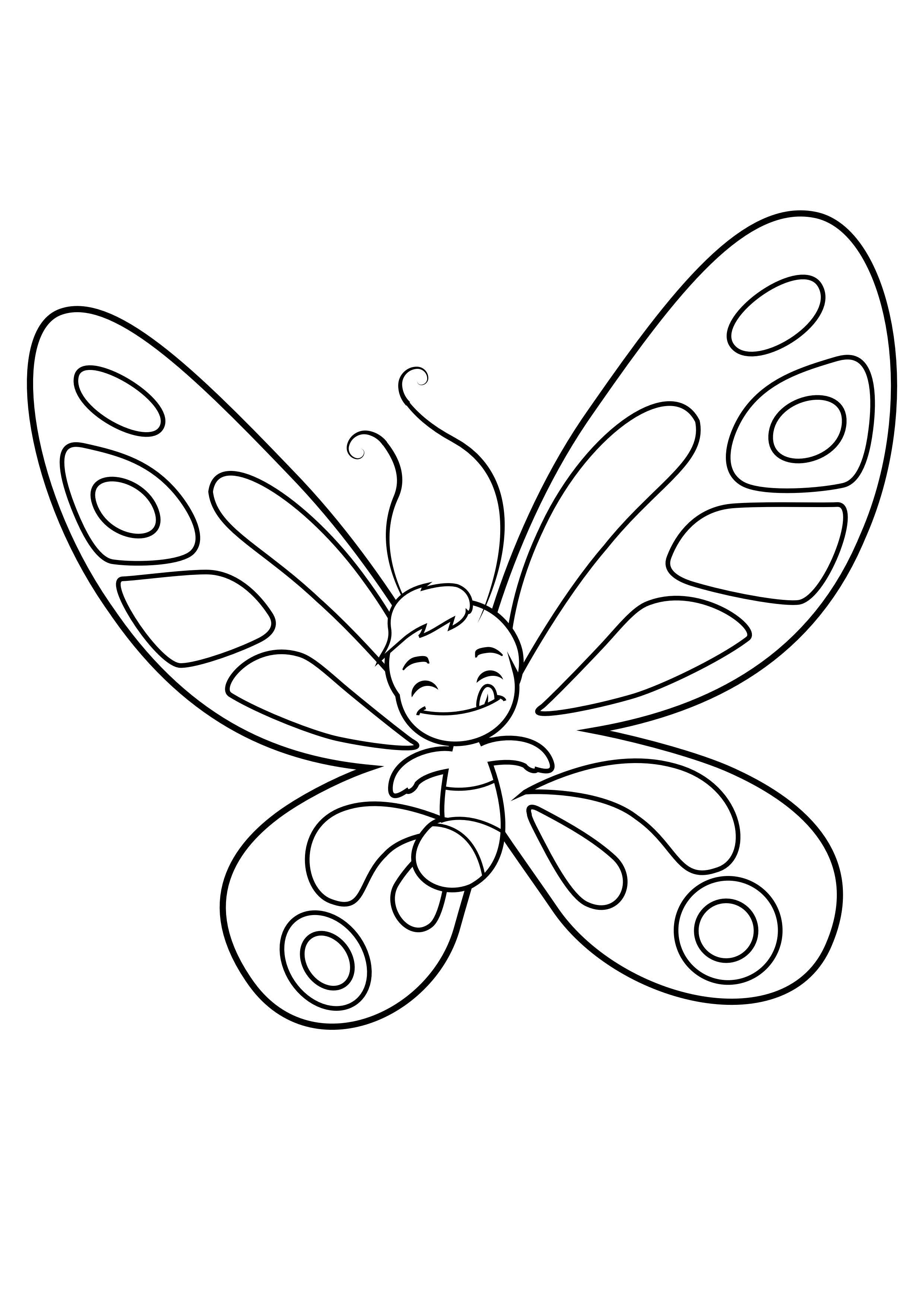 papillon a mangA© Coloriage papillon a mangA©