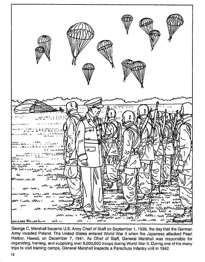 parachutistes Coloriage parachutistes