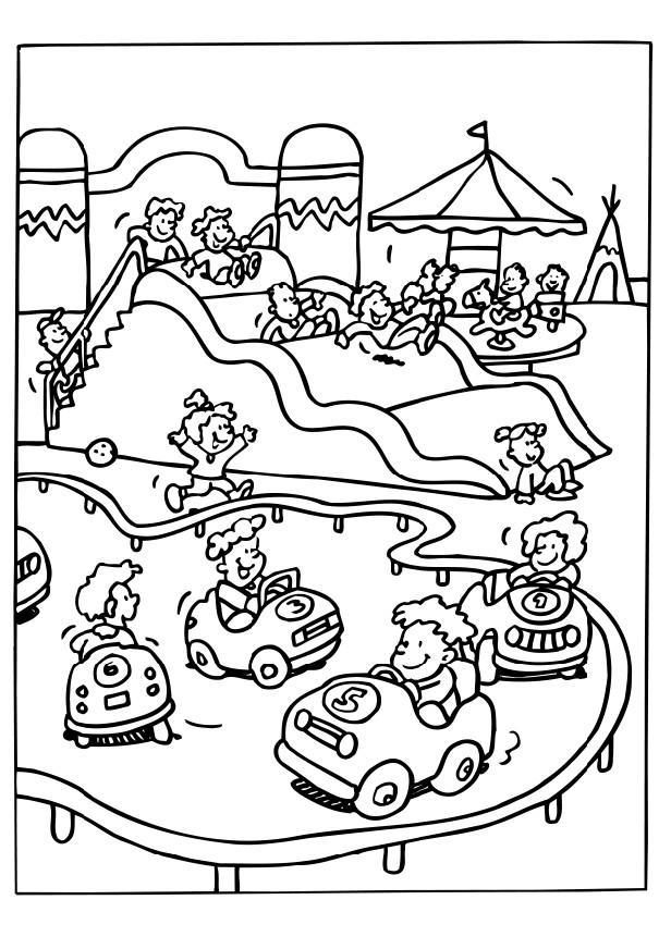 parc dattraction Coloriage parc dattraction