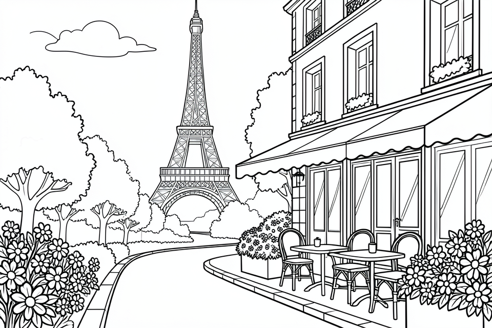 Coloriage paris, france