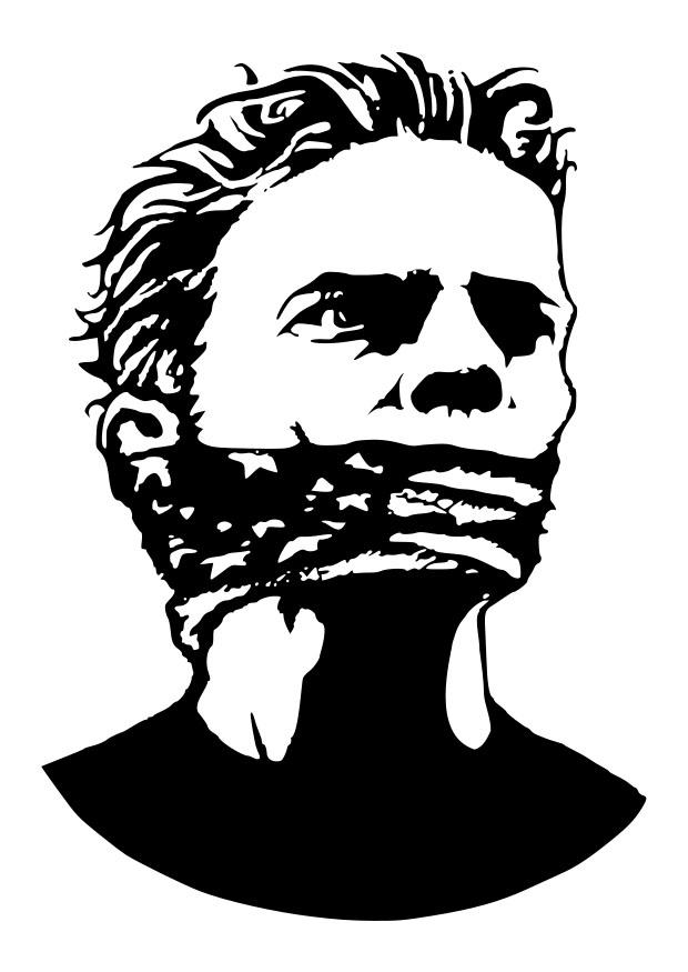 pas de libertA© dexpression Coloriage pas de libertA© dexpression