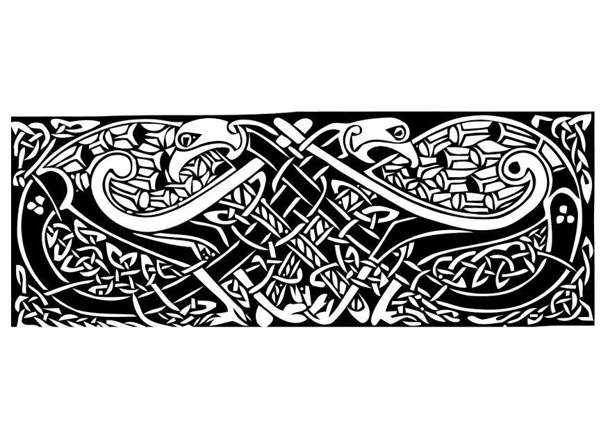 patron celtique Coloriage patron celtique