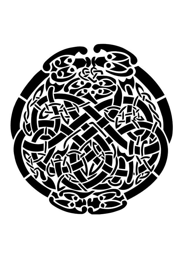 patron celtique Coloriage patron celtique