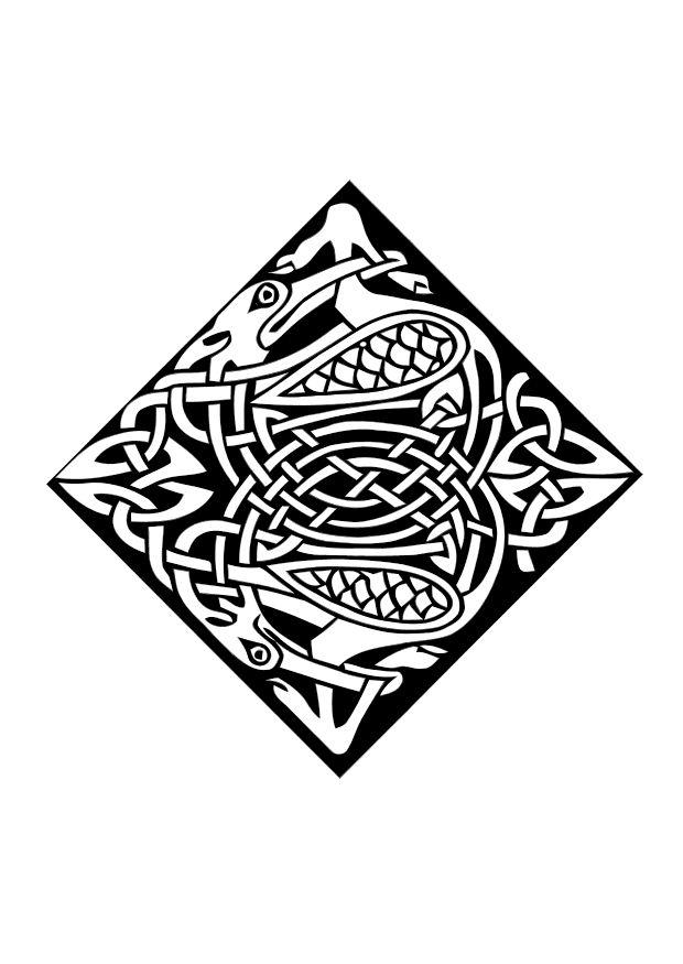 patron celtique Coloriage patron celtique