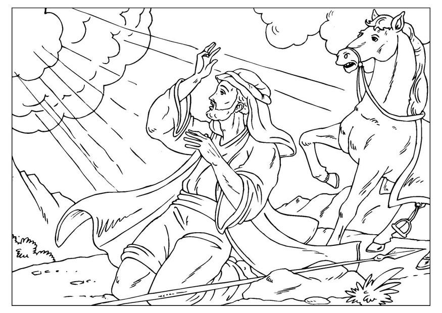 paul voit la lumiA¨re Coloriage paul voit la lumiA¨re
