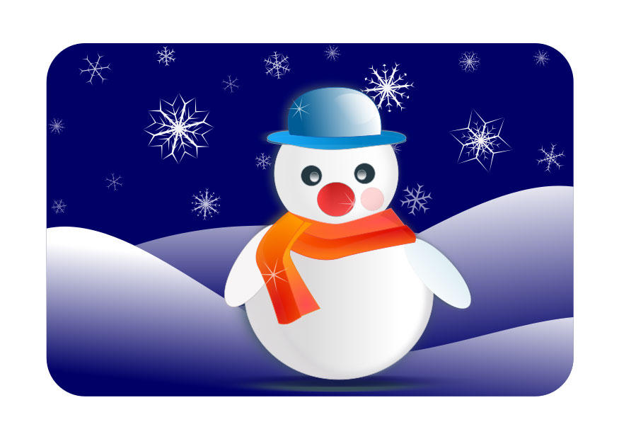 paysage dhiver avec bonhomme de neige Image paysage dhiver avec bonhomme de neige