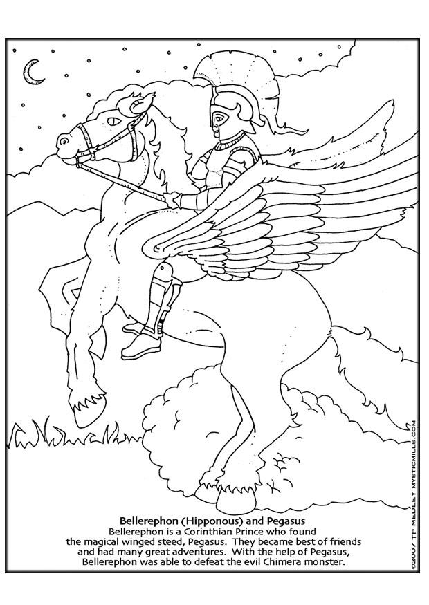 pegase Coloriage pegase