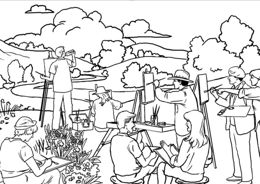 peindre Coloriage peindre