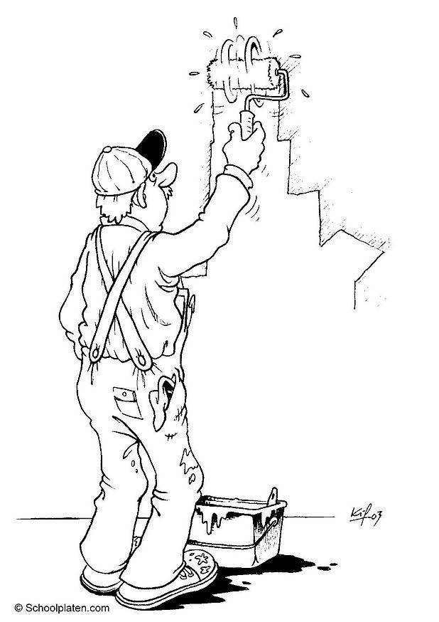 peintre Coloriage peintre