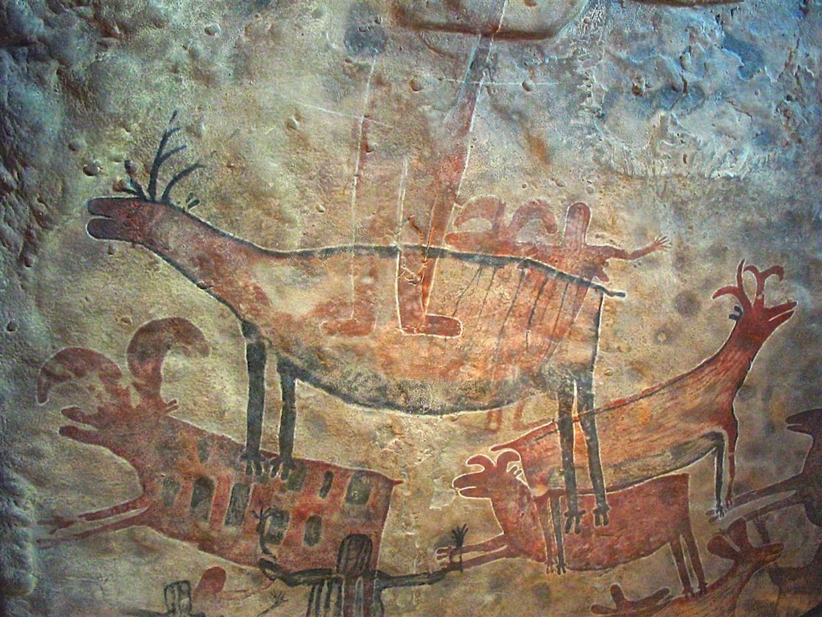 peinture murale dans grotte Photo peinture murale dans grotte