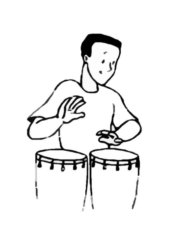 percussionniste Coloriage percussionniste