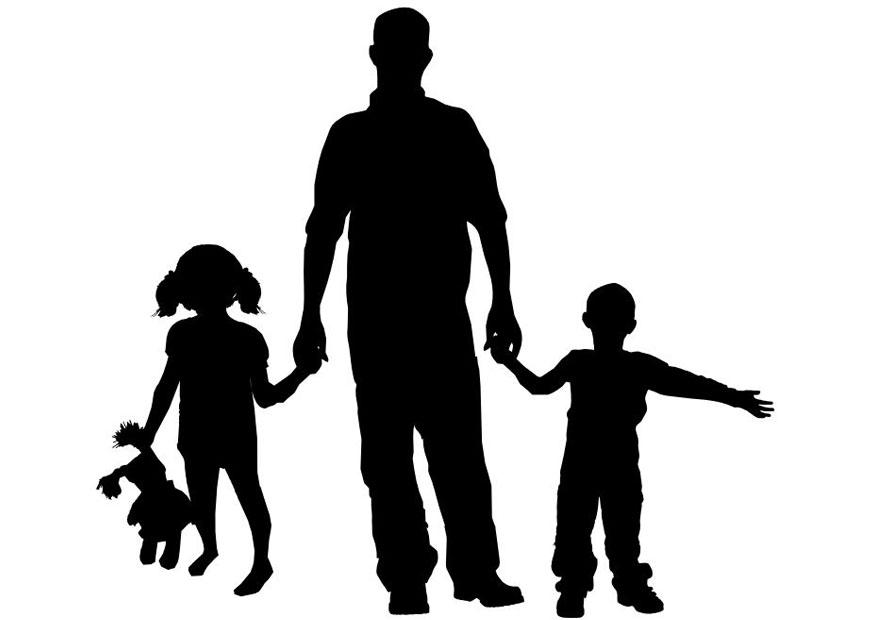 pA¨re avec enfants Coloriage pA¨re avec enfants