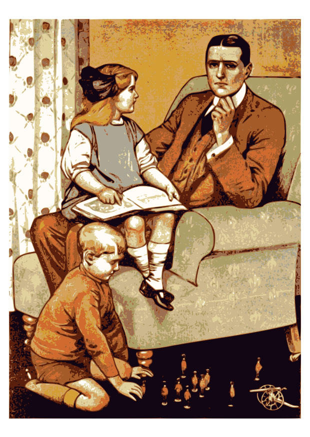 pA¨re avec enfants Image pA¨re avec enfants