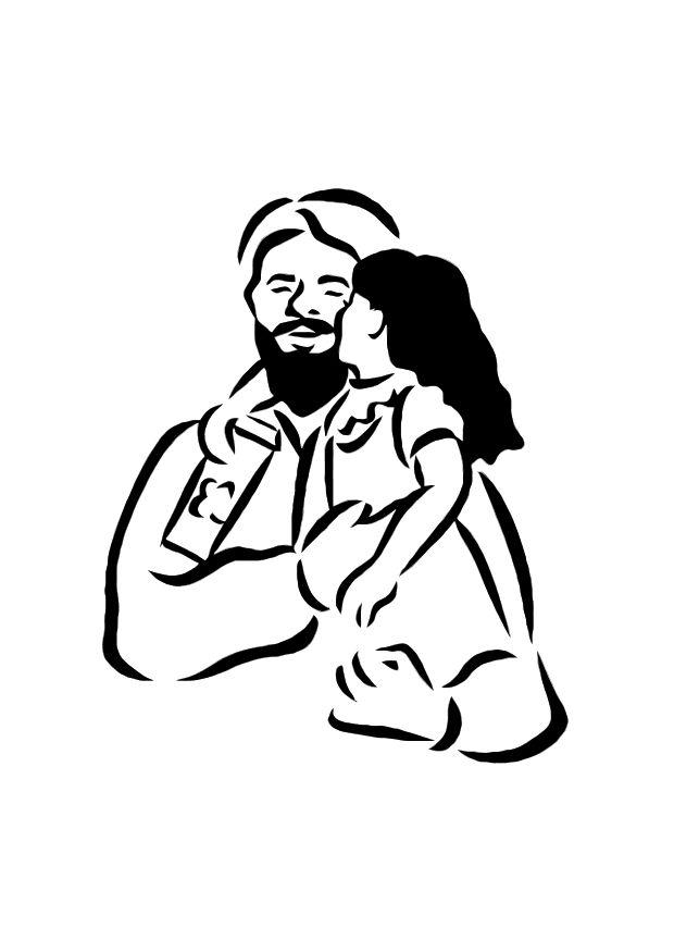 Coloriage pA¨re et fille
