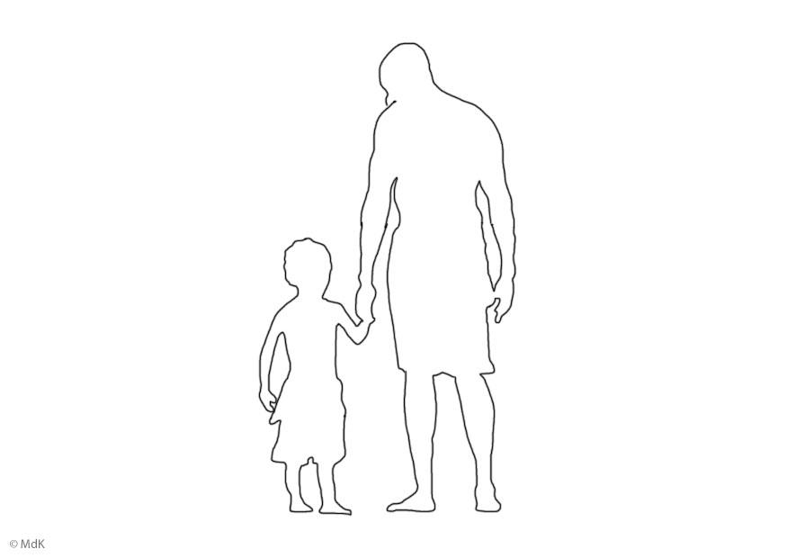 pA¨re et fils Coloriage pA¨re et fils